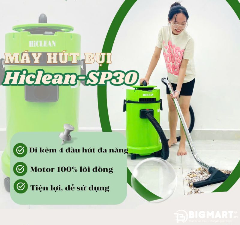 Máy hút bụi HiClean SP30 tiện dụng