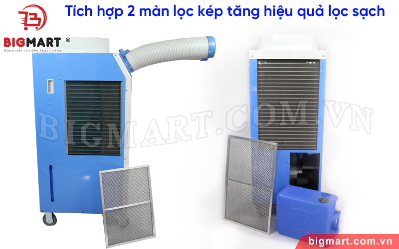 Máy lạnh di động Airrex HSC-3500 tích hợp 2 màng lọc tăng chất lượng khí lạnh