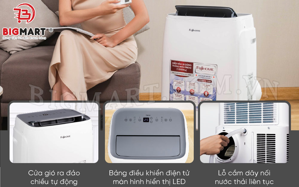 Ưu điểm của máy lạnh di động FujiHome PAC12