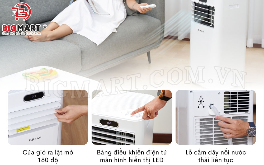 Ưu điểm của máy lạnh di động FujiHome PAC9