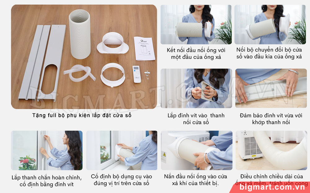 Hướng dẫn lắp đặt máy lạnh di động