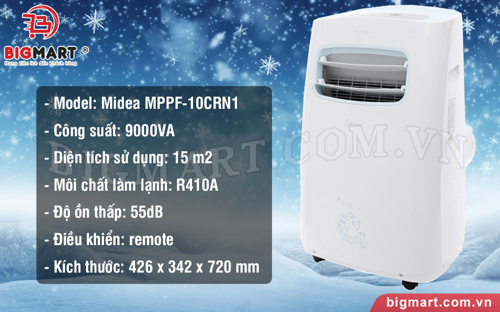 Thông số kỹ thuật Midea MPPF-10CRN1