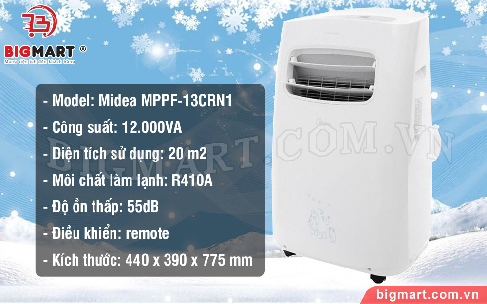 Thông số kỹ thuật Midea MPPF-13CRN1