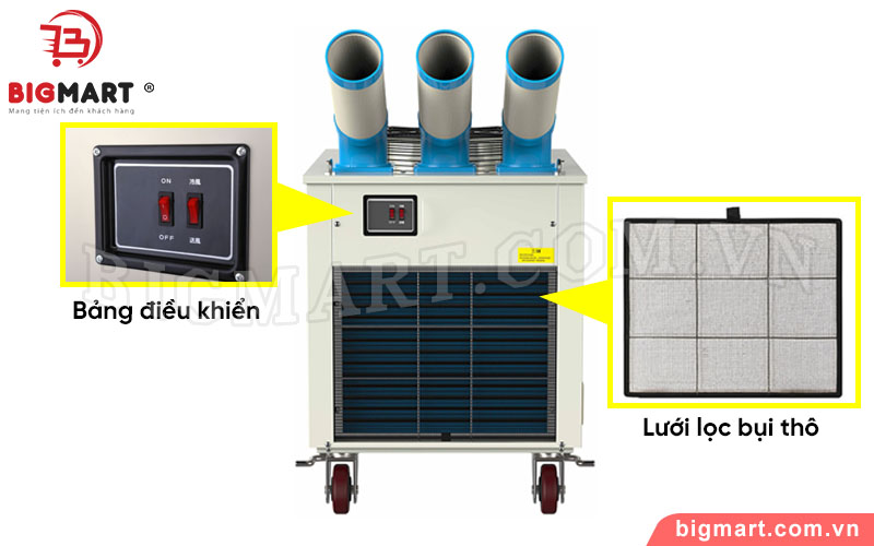 Máy lạnh di động Nakatomi SAC-7500 trang bị lưới lọc hiệu quả