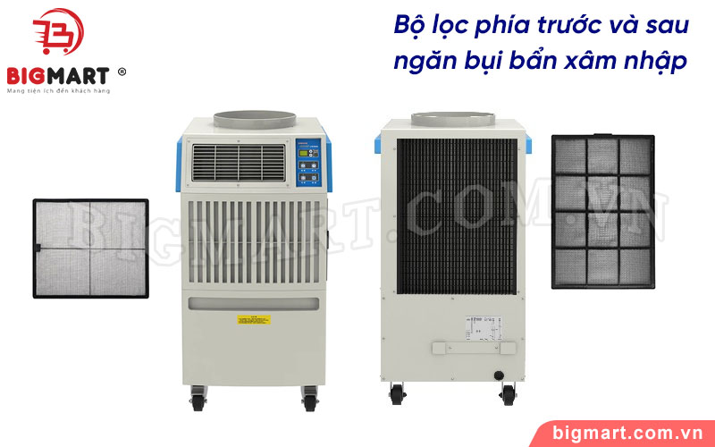 Tích hợp màn lọc trước và sau giúp lọc sạch hiệu quả