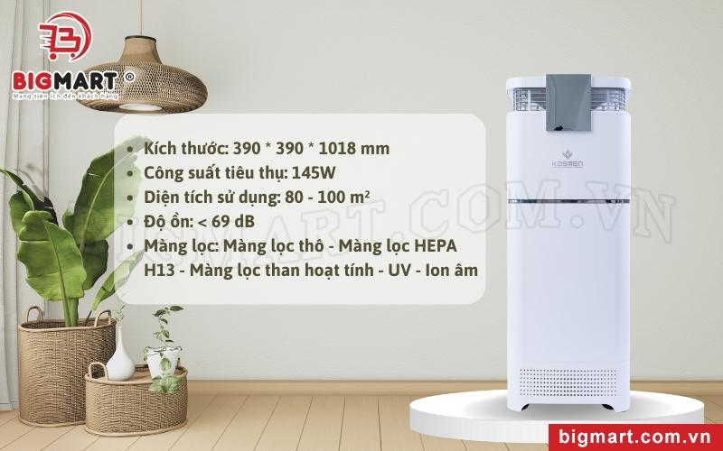 Máy lọc không khí Kosmen KM-A99 và những thông tin cơ bản