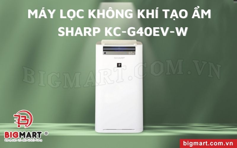 Máy lọc không khí và tạo ẩm Sharp KC-G40EV-W