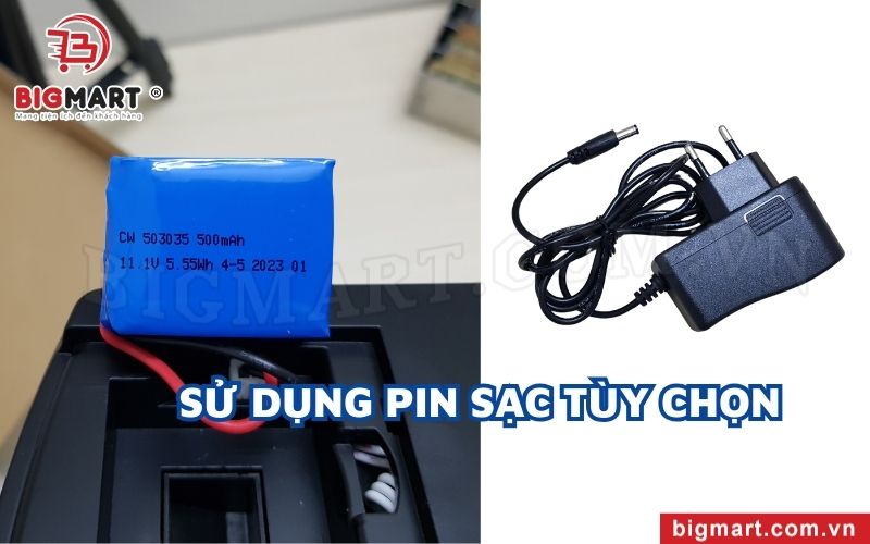 Sử dụng Pin sạc tùy chọn