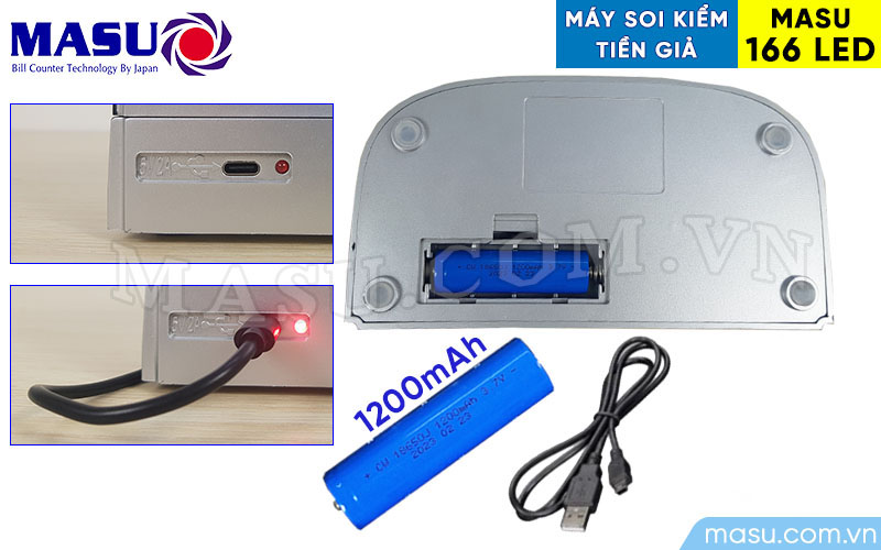 Máy trang bị pin sạc tiện lợi