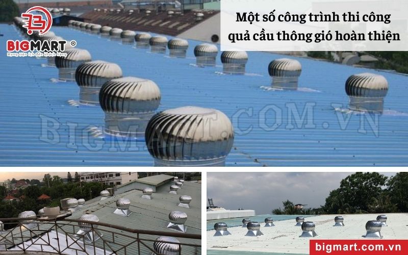 Một số công trình  quả cầu thông gió 700x700 Φ 600 inox 304