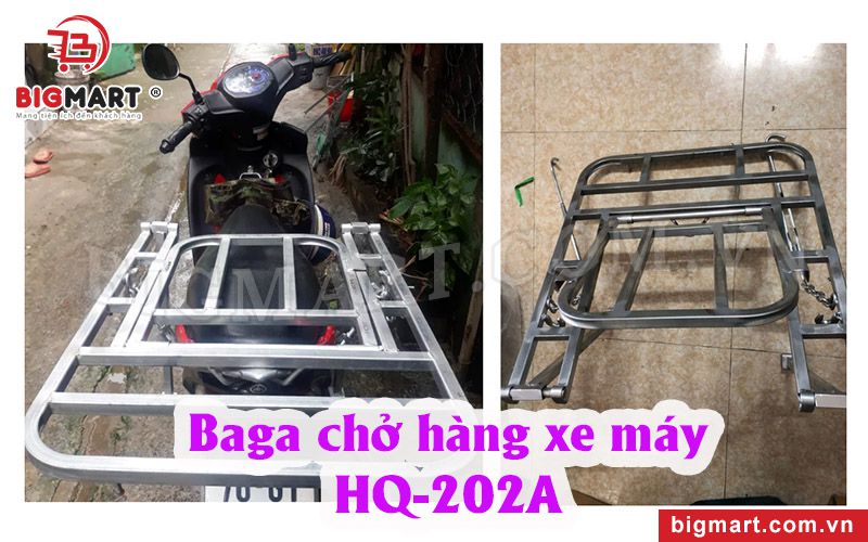 Giá chở hàng xe máy Bigmart HQ-202A có nắp đổ xăng