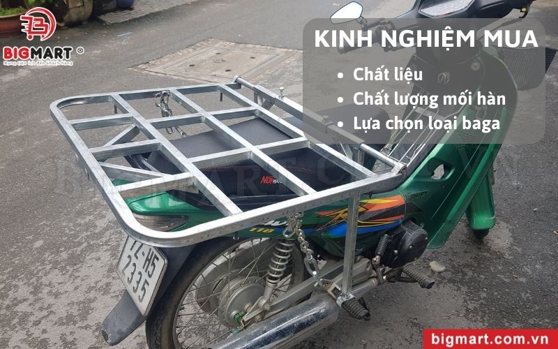 Cách chọn mua baga chở hàng xe máy Bạc Liêu chất lượng