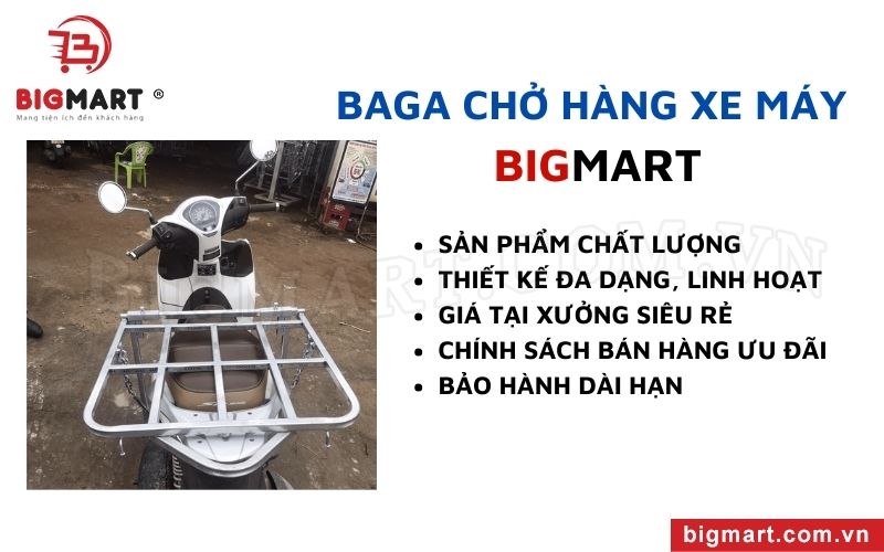  Địa chỉ chuyên cung cấp baga chở hàng xe máy Bạc Liêu