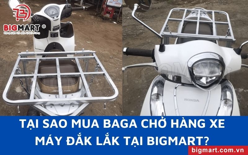 Tại sao khách chọn mua baga chở hàng xe máy Đắk Lắk tại Bigmart?