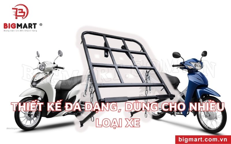 Giá chở hàng xe máy tại Đồng Nai sản xuất sao cho phù hợp với nhiều dòng xe khác nhau