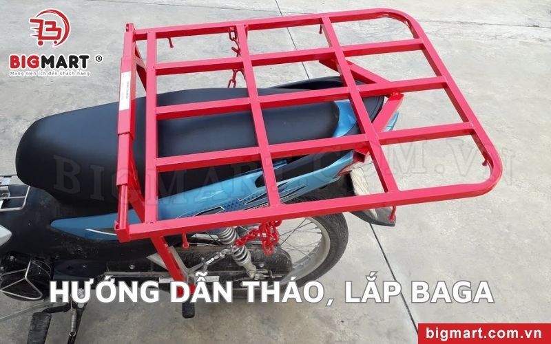 Hướng dẫn tháo, lắp baga chở hàng xe máy Vĩnh Phúc