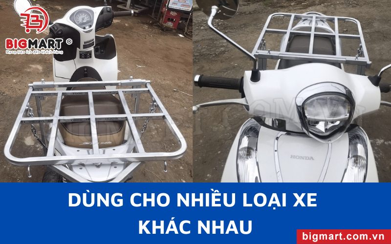 Baga chở hàng xe máy tại Tiền Giang dùng được cho hầu hết các loại xe trên thị trường