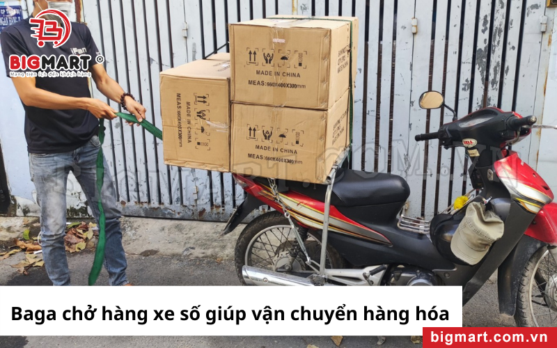 Baga chở hàng xe số giúp vận chuyển hàng hóa