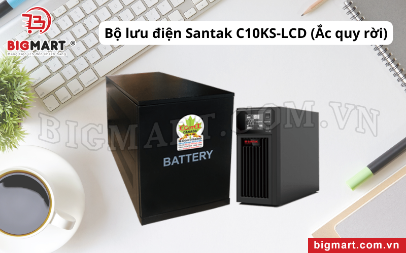 Bộ lưu điện Santak C10KS-LCD (Ắc quy rời)