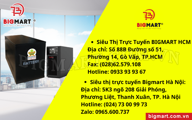 Bigmart - Đơn vị cung cấp bộ lưu điện Santak Hà Nội chính hãng