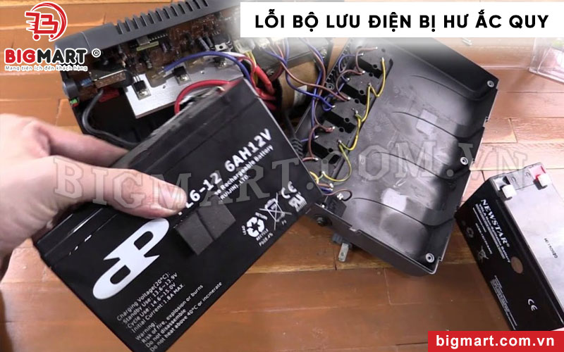 Lỗi bộ lưu điện bị hư ắc quy