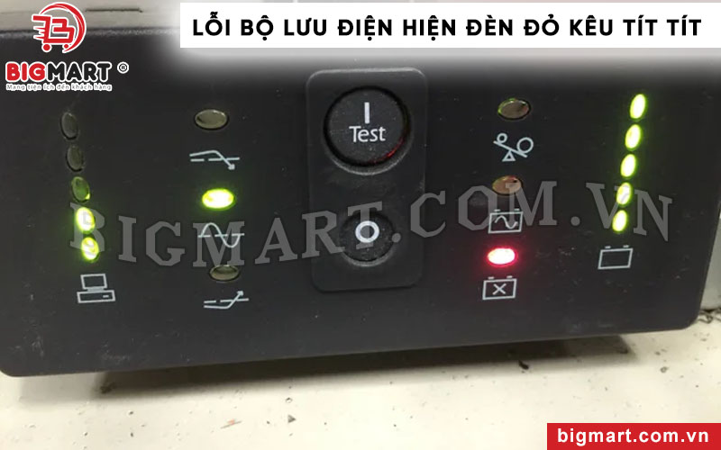 Lỗi UPS hiện đèn đỏ và kêu tít tít