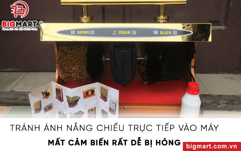 Tránh để ánh nắng chiếu trực tiếp vào máy