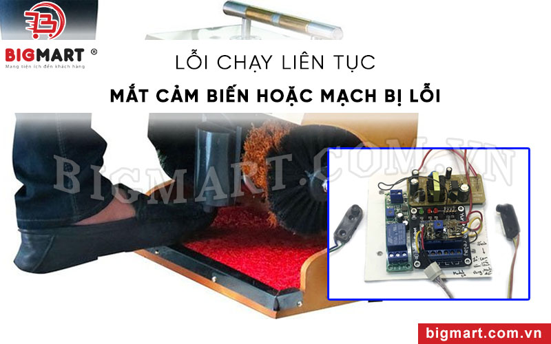 Lỗi khi sử dụng máy đánh giày có thể do mắt và mạch cảm biến