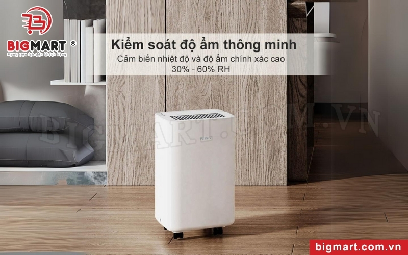 máy hút ẩm xiaomi có cảm biến độ ẩm tốt