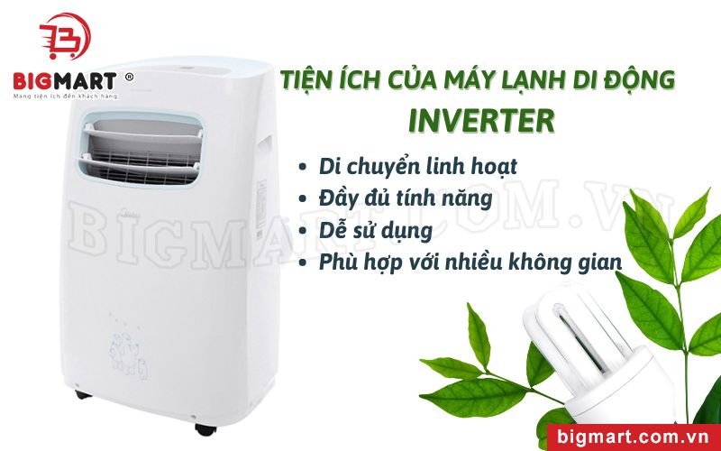 Các tiện ích của máy lạnh di động Inverter