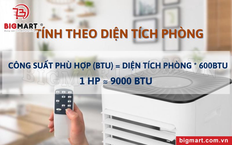 Cách tính công suất máy lạnh theo diện tích phòng (m2)