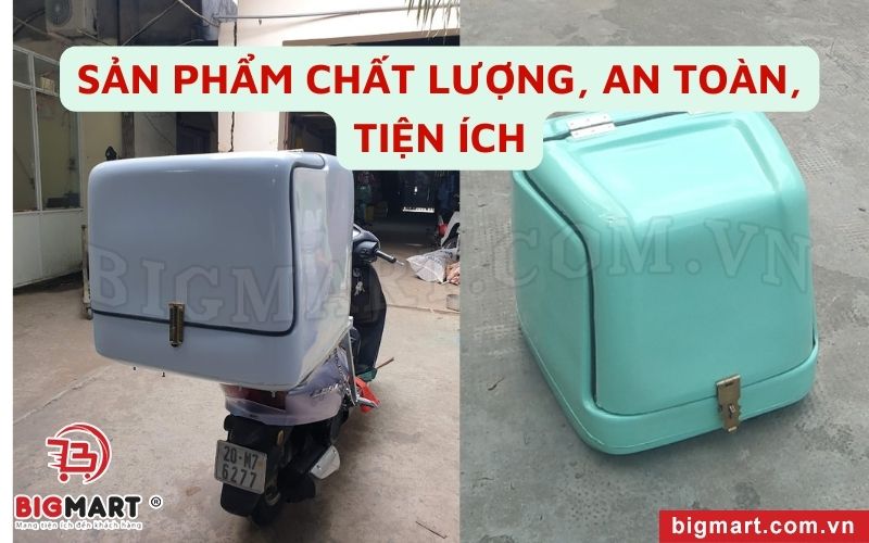 Thùng chở hàng xe máy được sản xuất từ vật liệu composite chất lượng cao