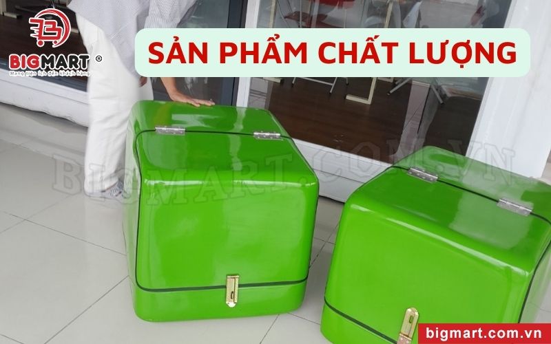 Thùng chở hàng xe máy được sản xuất từ vật liệu composite chất lượng cao