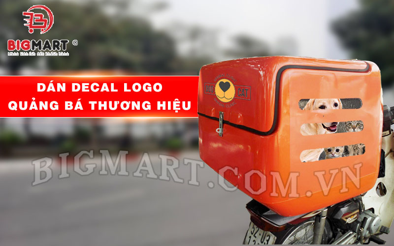 Dán decal logo quảng bá thương hiệu shop thú cưng vật nuôi