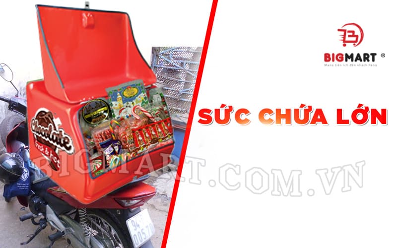 Thùng chở bánh kẹo thực phẩm rộng rãi sức chứa lớn