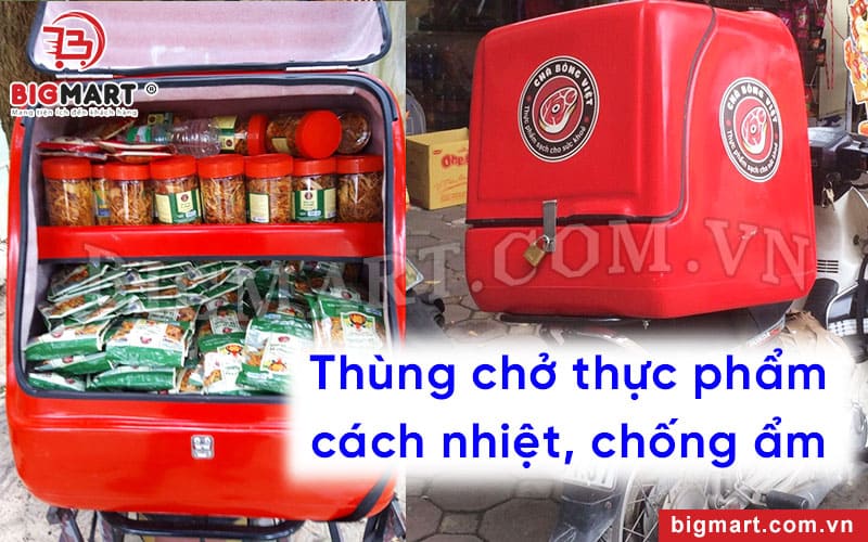 Thùng chở thực phẩm bánh kẹo bằng composite cao cấp, giá tại xưởng