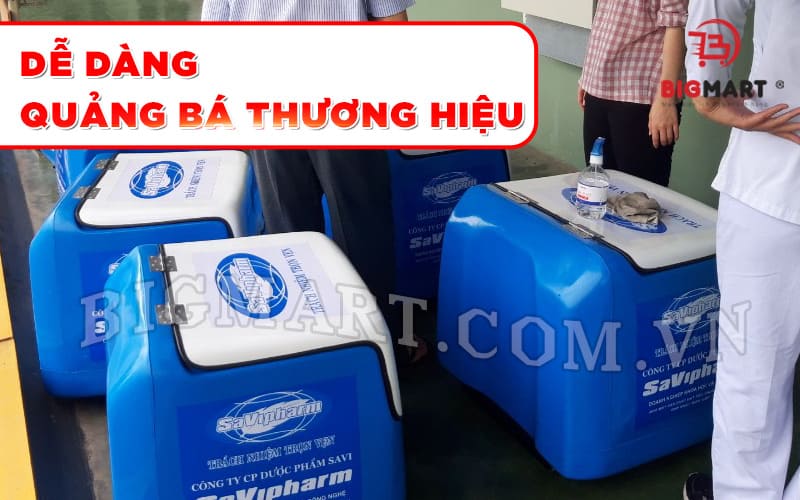 Thùng ship thuốc dược phẩm dễ dàng quảng bá thương hiệu với decal logo