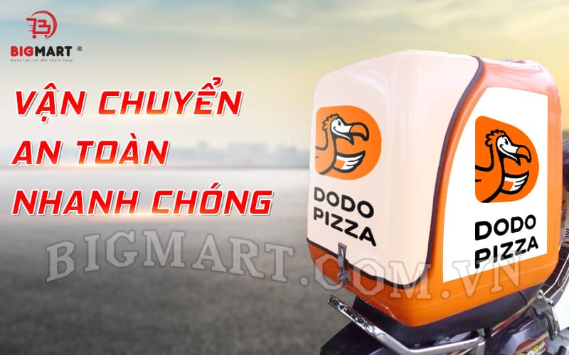 Trang bị thùng ship bánh pizza giúp ship hàng nhanh chóng, an toàn tuyệt đối