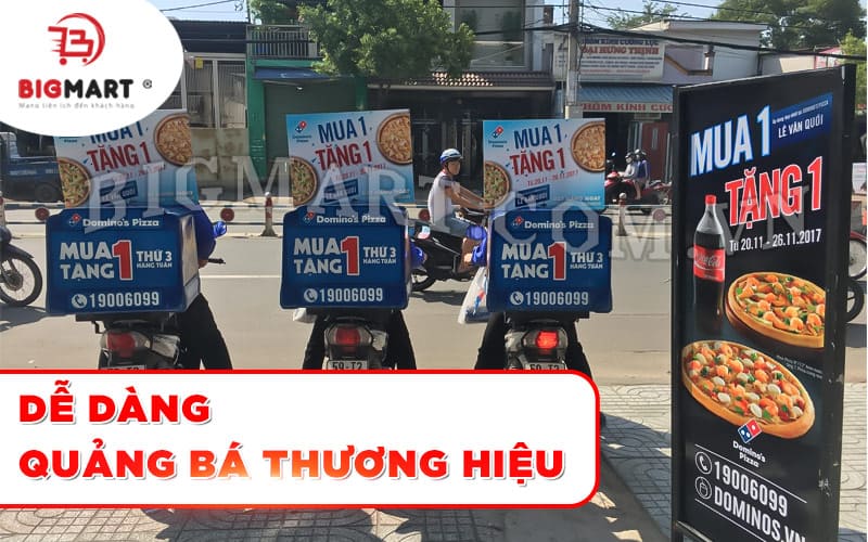 Dán decal logo quảng bá thương hiệu khi đi đường