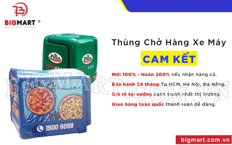 Bigmart Composite cung cấp các mẫu thùng chở hàng Pizza hàng đầu tại Việt Nam