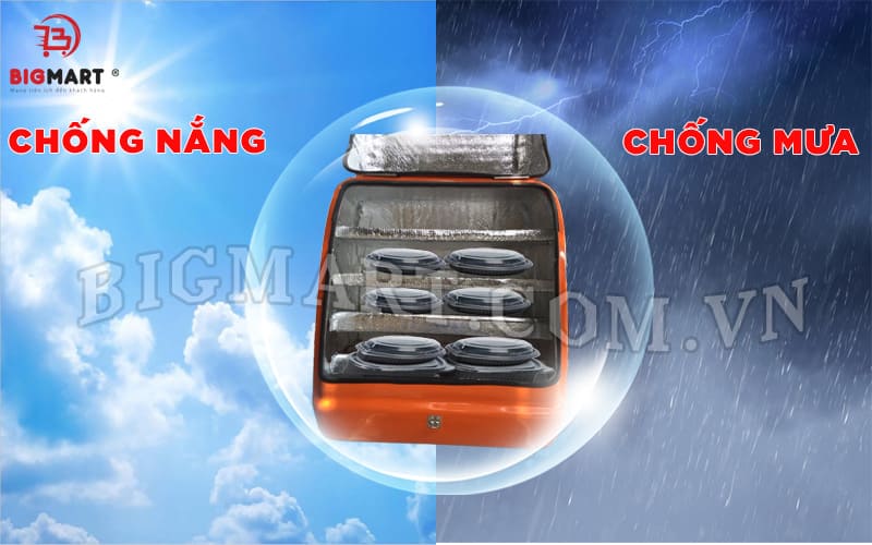 Thùng ship cơm hộp chắc chắn, không sợ nắng mưa