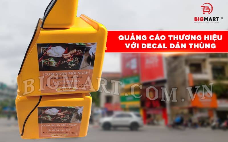 Quảng bá thương hiệu bằng decal logo dán thùng