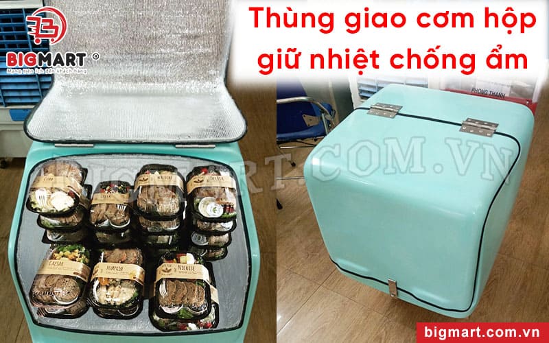 Thùng giao cơm hộp văn phòng giữ nhiệt tiện lợi, giá rẻ