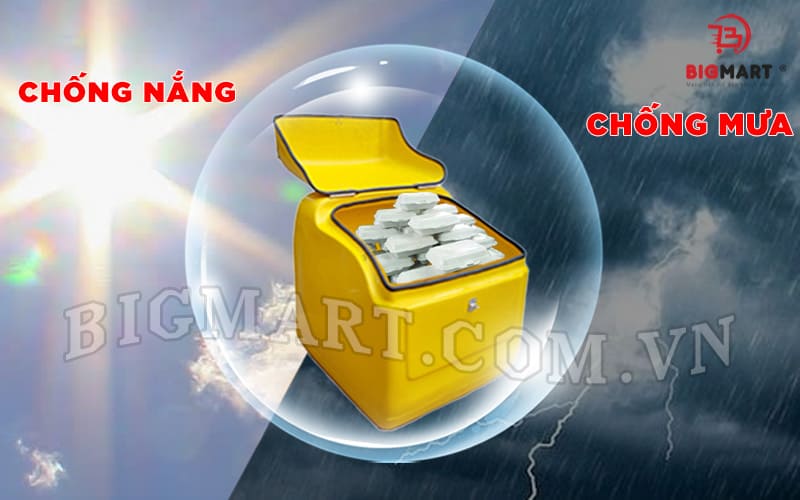 Thùng compsite cao cấp không sợ nắng mưa, bảo quản thức ăn hiệu quả