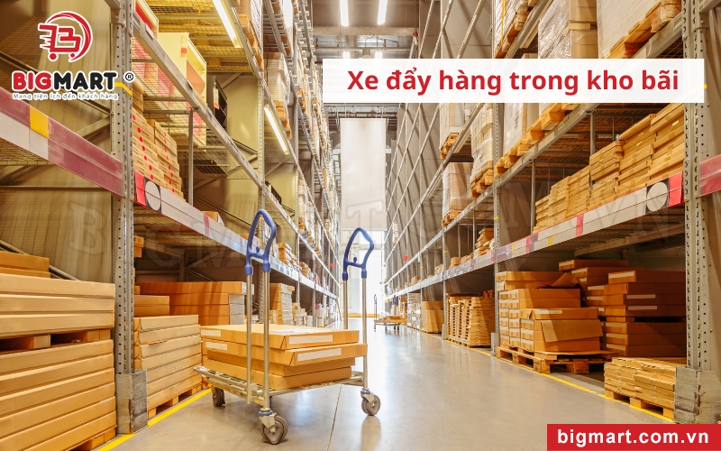 Xe đẩy hàng tại Hà Nam sử dụng trong kho bãi