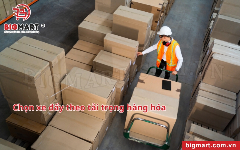 chọn Xe đẩy hàng tại Nam Định theo khối lượng hàng hóa