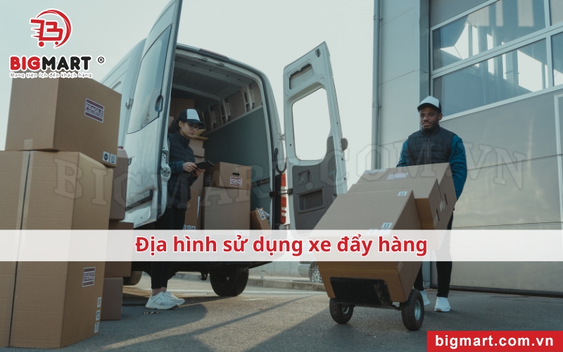 địa hình di chuyern của Xe đẩy hàng tại Sóc Trăng