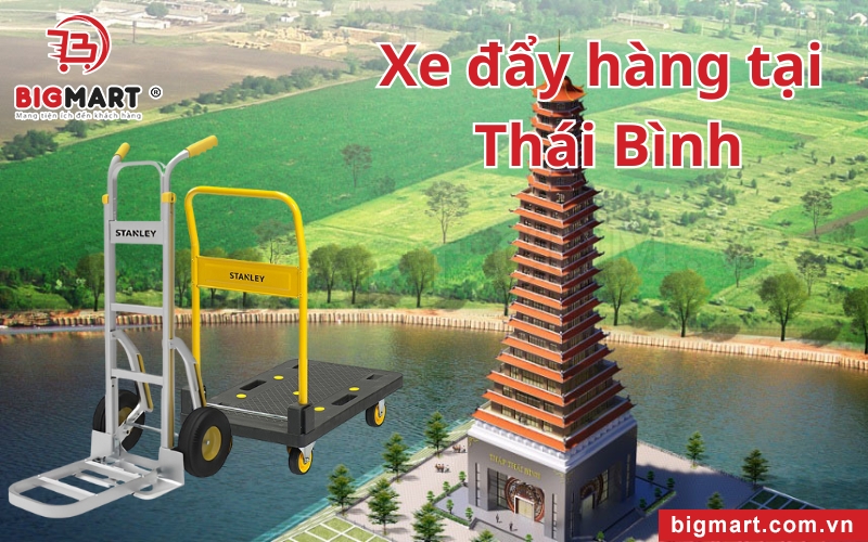 Xe đẩy hàng tại Thái Bình