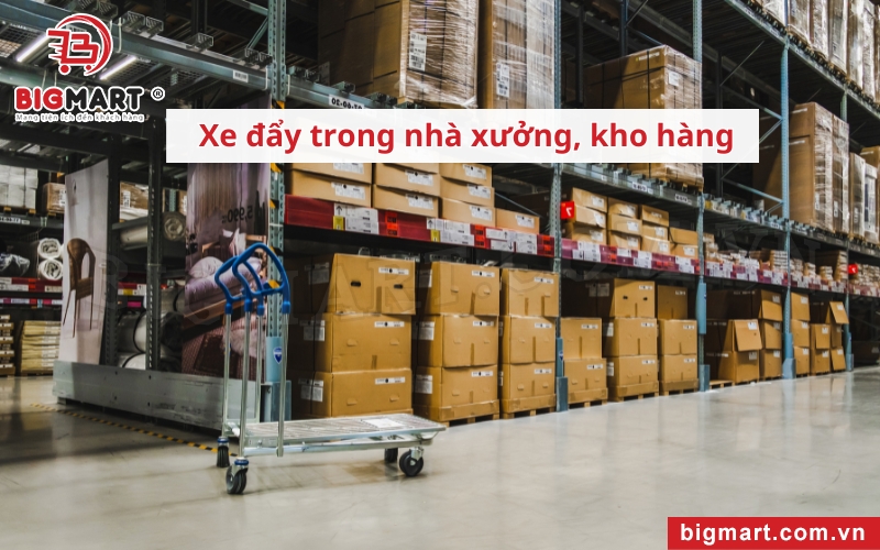 ứng dụng Xe đẩy hàng tại Thái Bình trong kho bãi