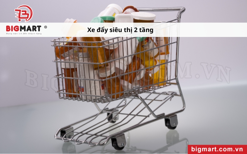 Xe Đẩy Siêu Thị Tại An Giang 2 tầng